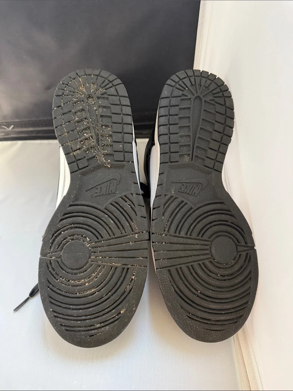 Nike Men's Black and White High-Top Athletic Shoes